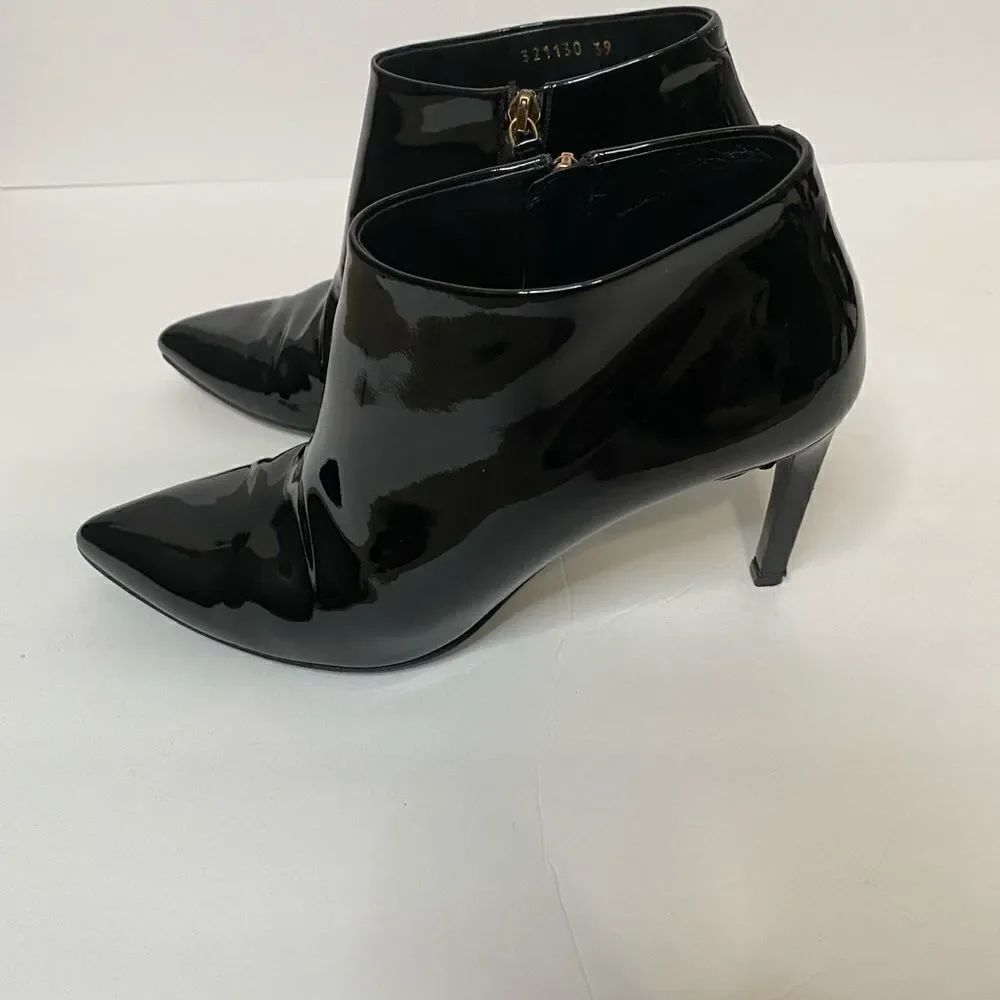 Gucci Patent Leather Ankle Boots
